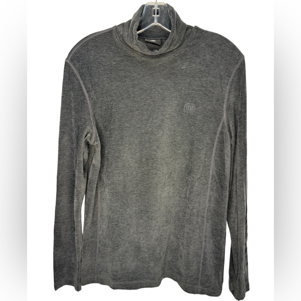 Bogner Gray Turtleneck Women's Top - Medium